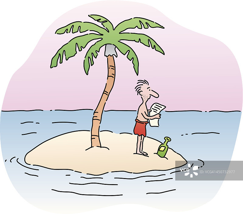 岛上的男人图片素材