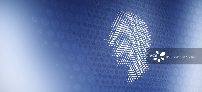 人物侧面与字母光效背景图形图片素材