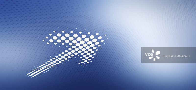 点状图案背景上的斑点箭头标志图片素材