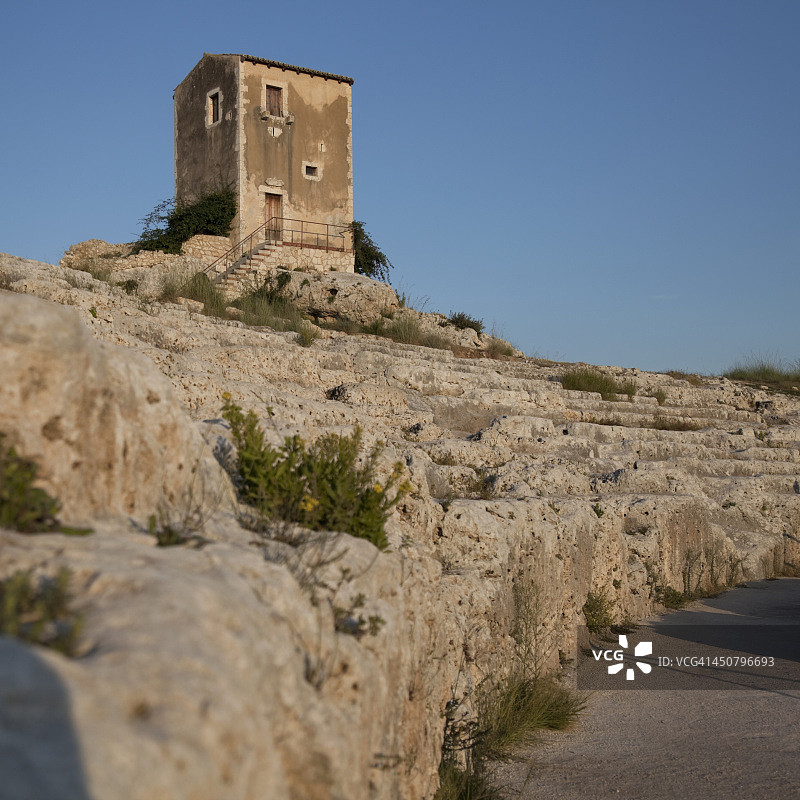 西西里岛锡拉丘兹古希腊剧场图片素材