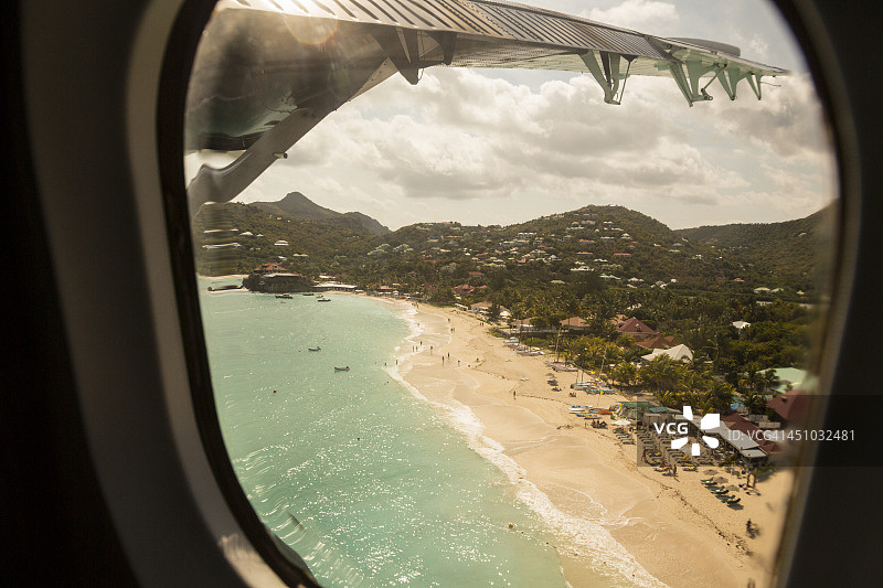 圣让海滩鸟瞰图片素材