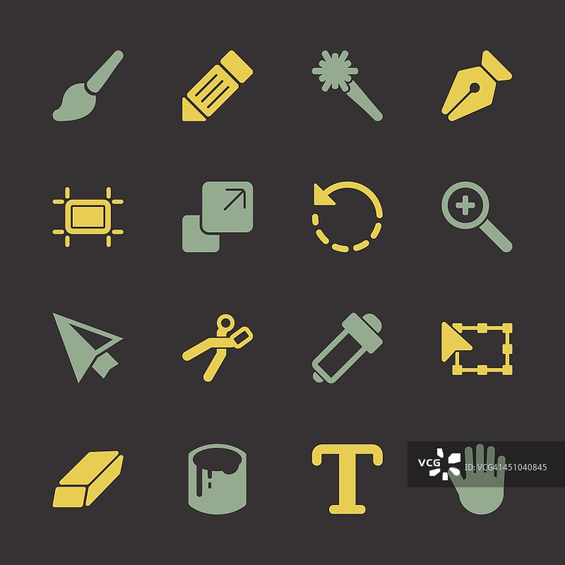 设计工具图标 - 彩色系列 | EPS10图片素材