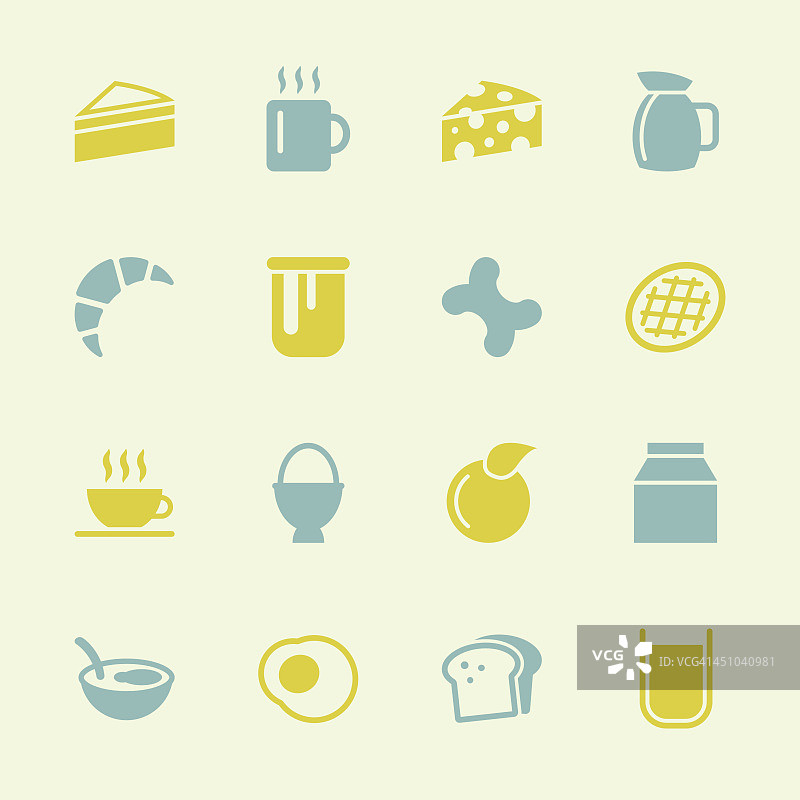 早餐图标 - 彩色系列 | EPS10图片素材