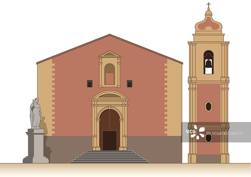 埃里切圣朱利安教堂插图图片素材