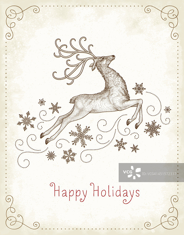 节日驯鹿图片素材