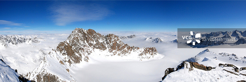 lüsener ferner kühtai冬季山景图片素材