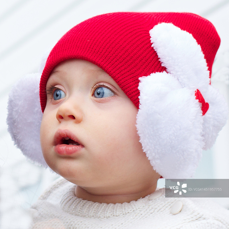 红白蓝配色圣诞宝贝图片素材