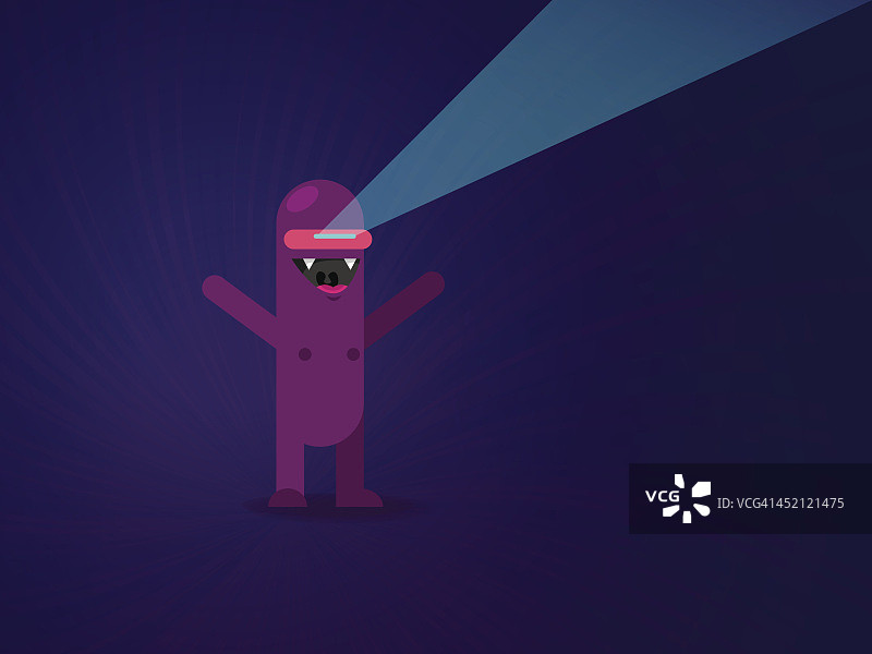 黑暗中拥有激光眼的人物图片素材