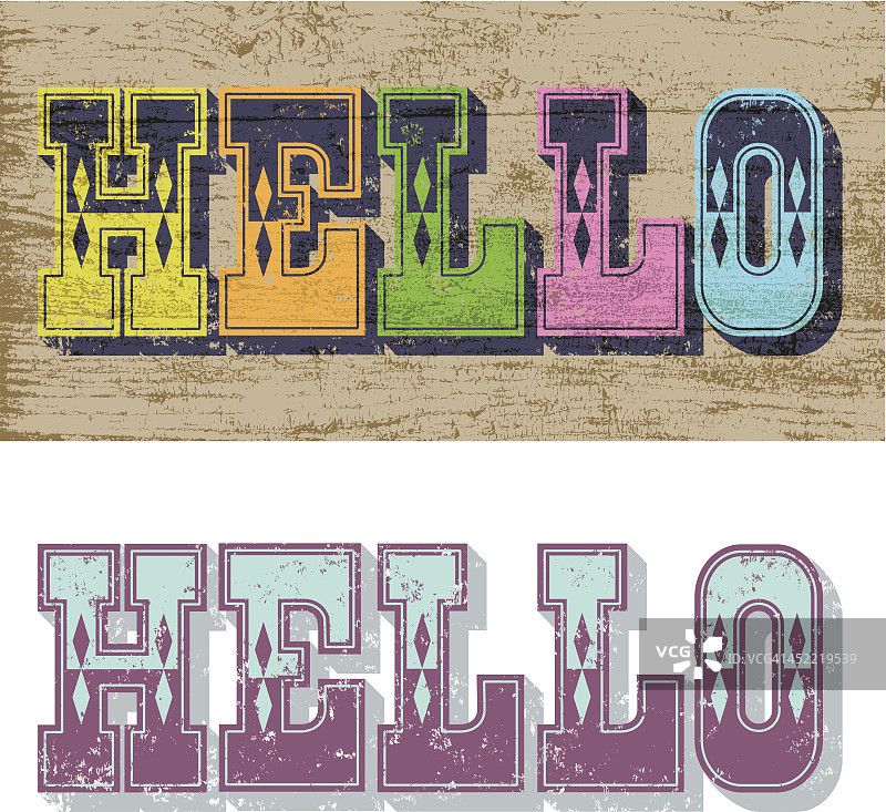 剥落的油漆，你好图片素材