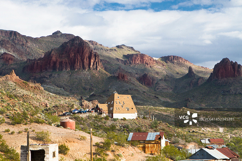 西部古老矿镇图片素材