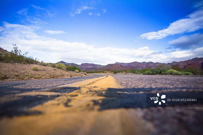 内华达66号公路上的道路图片素材