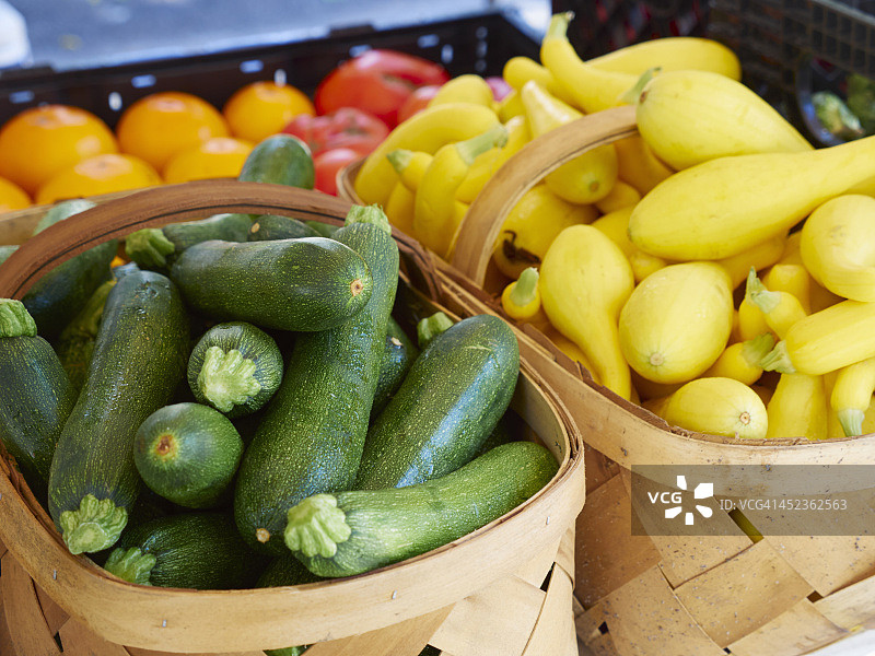 西葫芦和黄色南瓜图片素材