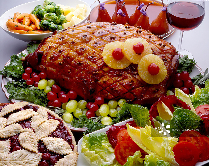 火腿拼盘图片素材