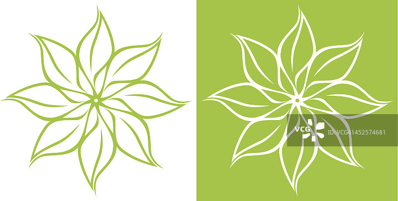 绿叶图标图片素材