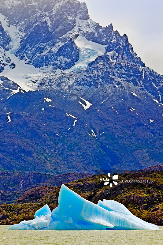 智利巴塔哥尼亚格雷湖的冰山图片素材