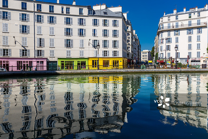 圣马丁运河的夏日时光图片素材