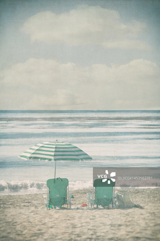 冬季沙滩椅图片素材