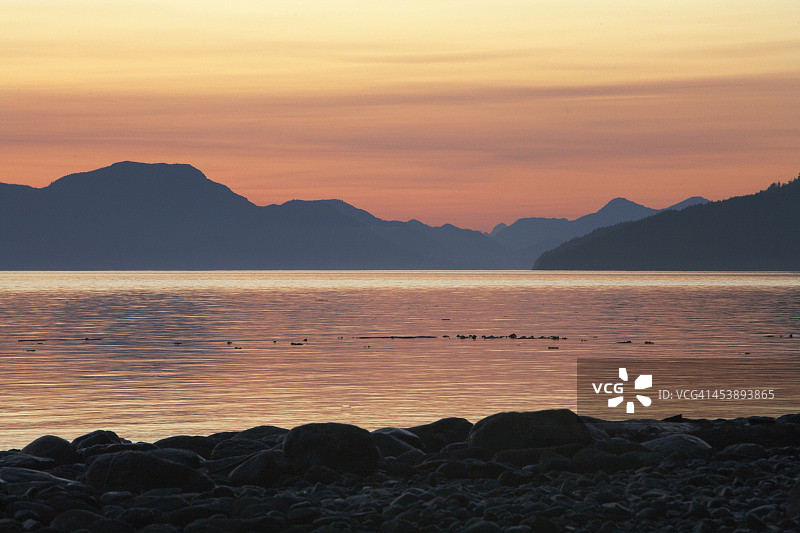 海岸景色日落或日出图片素材