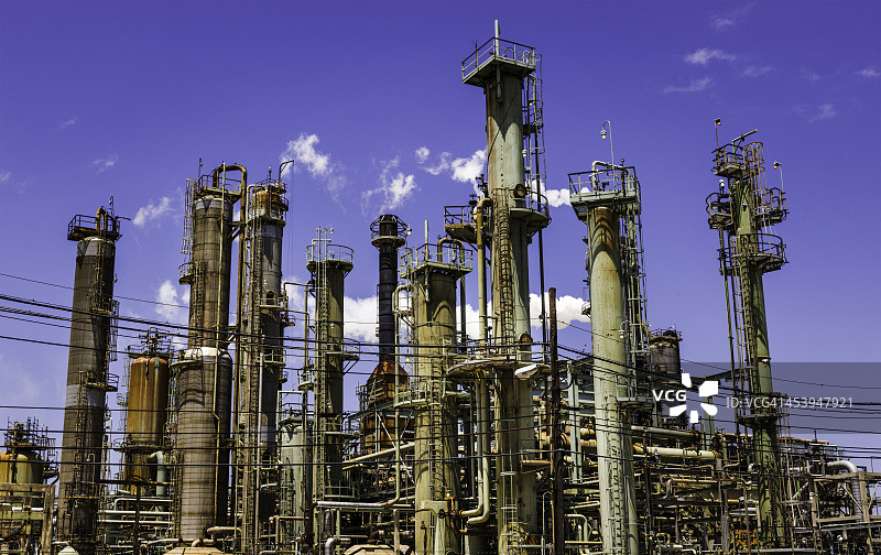 德克萨斯城石化炼油厂工业天际线图片素材