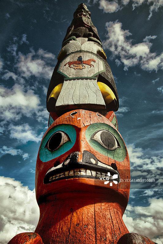 锡特卡的图腾柱图片素材