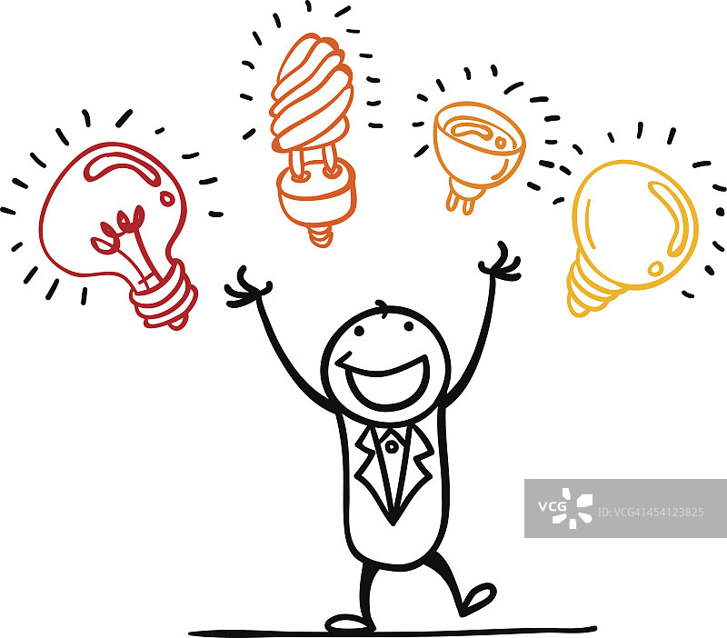 充满创意的卡通男子图片素材