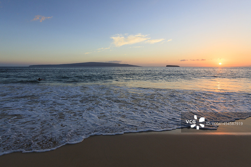 夏威夷的热带日落图片素材