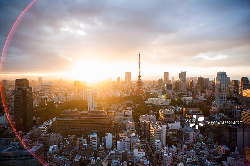 世界贸易中心日落图片素材