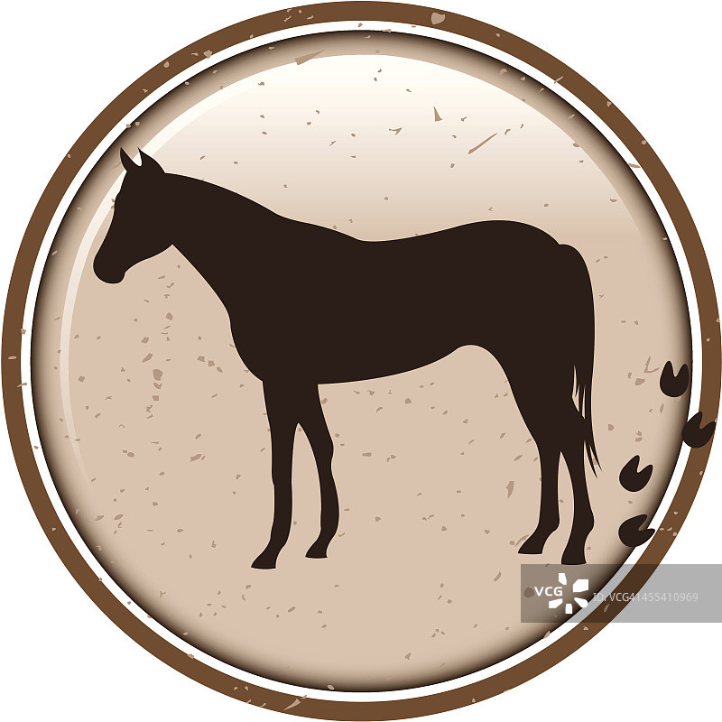 马剪影标签图片素材