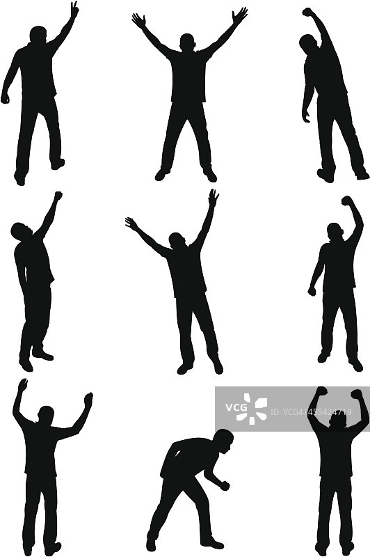 有趣的男性剪影图片素材