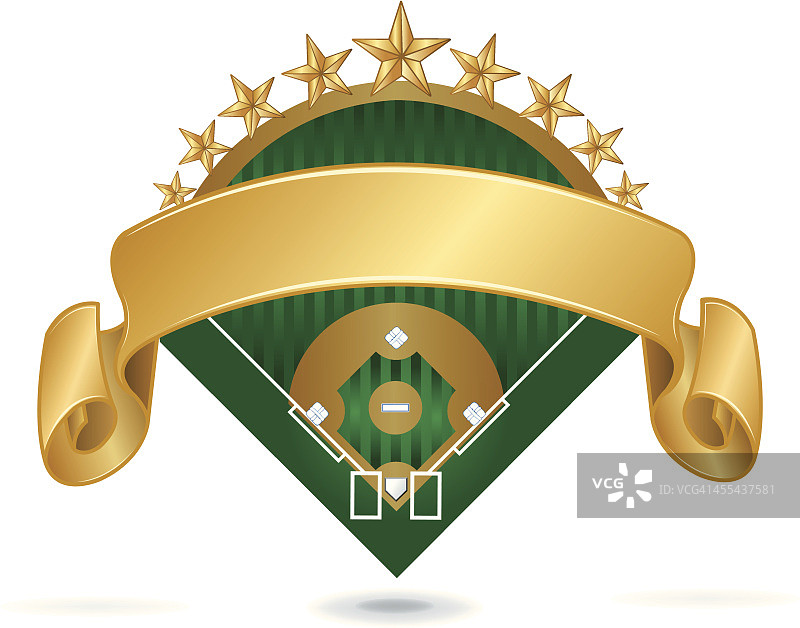 傍晚后的棒球场图片素材