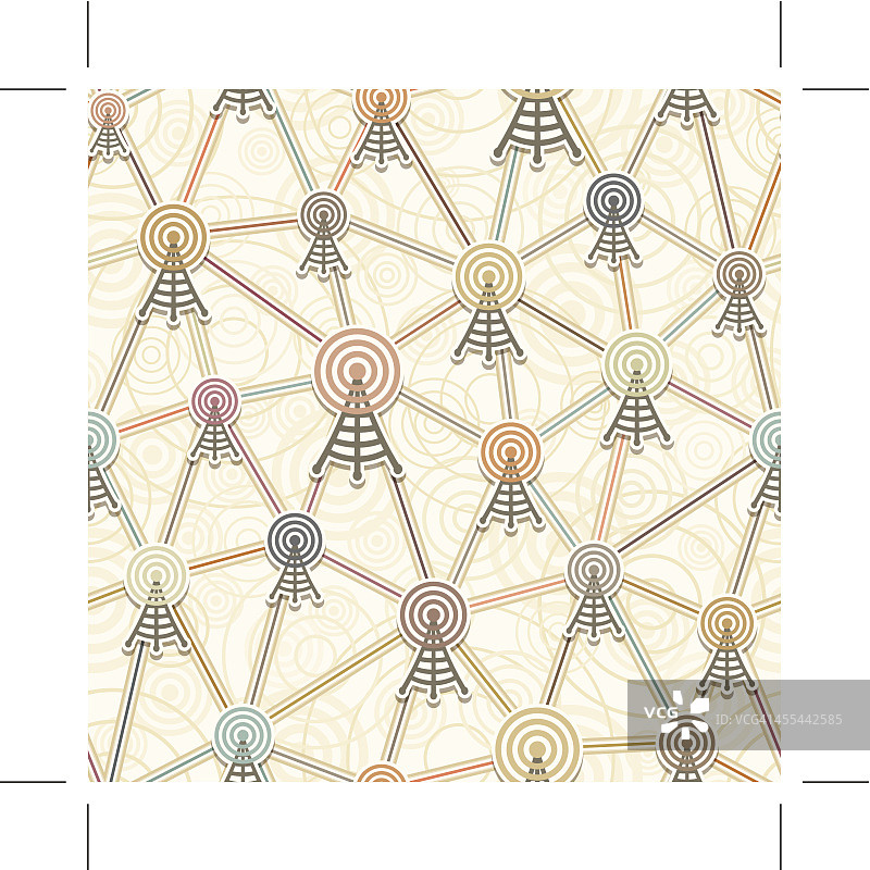 无缝复古网络塔壁纸图片素材