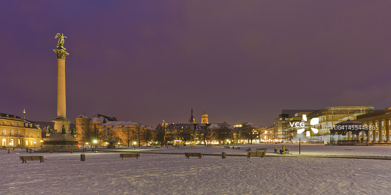 德国巴登-符腾堡斯图加特，宫殿广场艺术博物馆景观图片素材