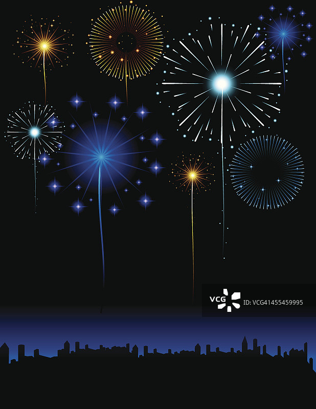 城市烟花图片素材