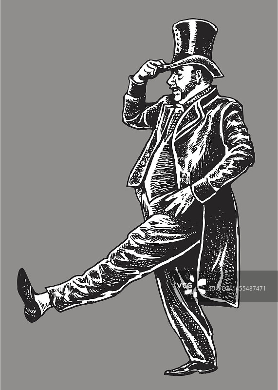 马戏团领班或主持人跳舞图片素材