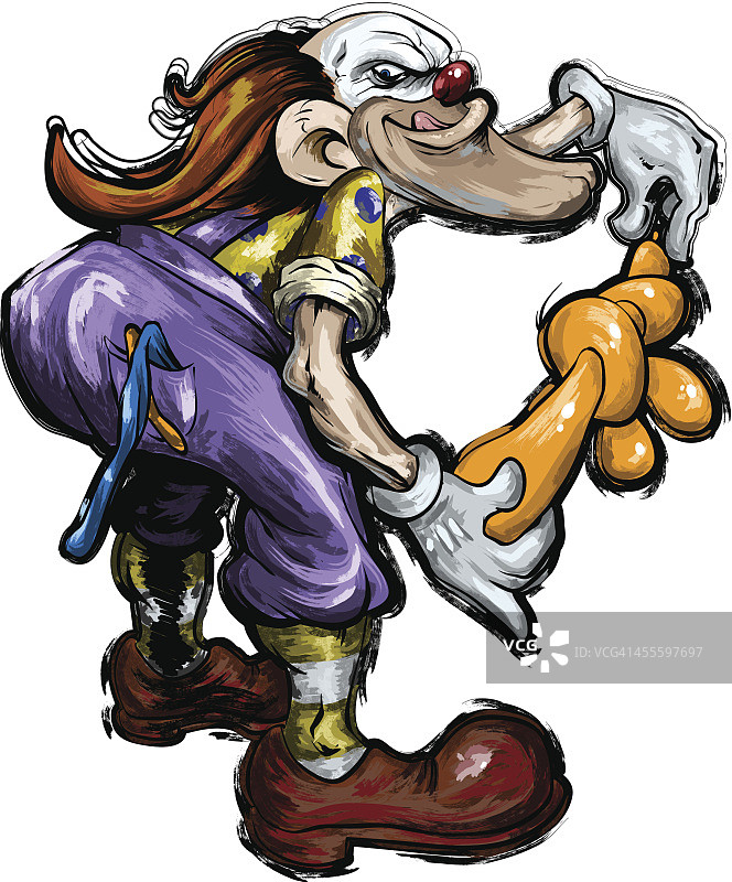 小丑制作气球动物图片素材