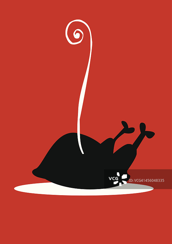 烤鸡轮廓图片素材