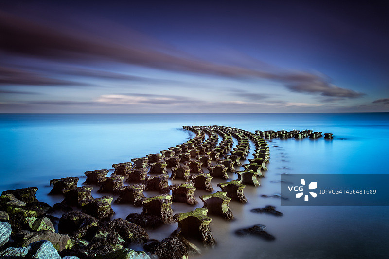 费利克斯托独特的海岸防御工事图片素材