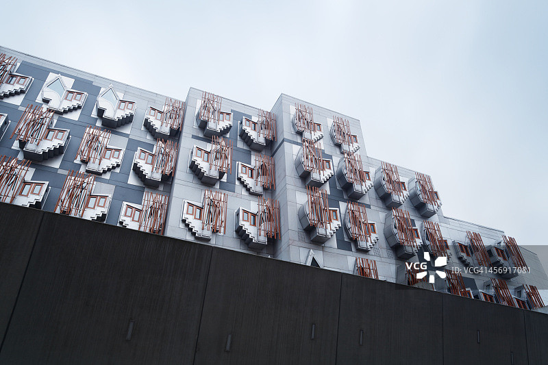 苏格兰议会大厦建筑细节图片素材