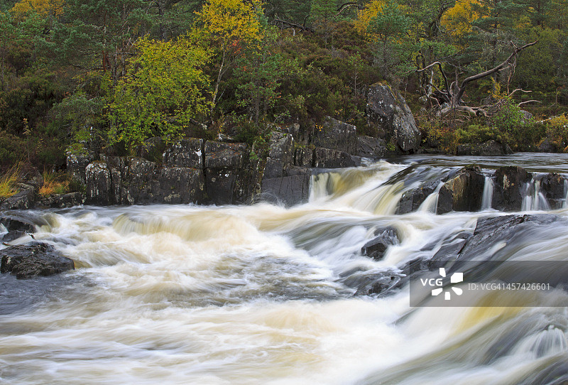 苏格兰高地秋季的阿弗里克河图片素材