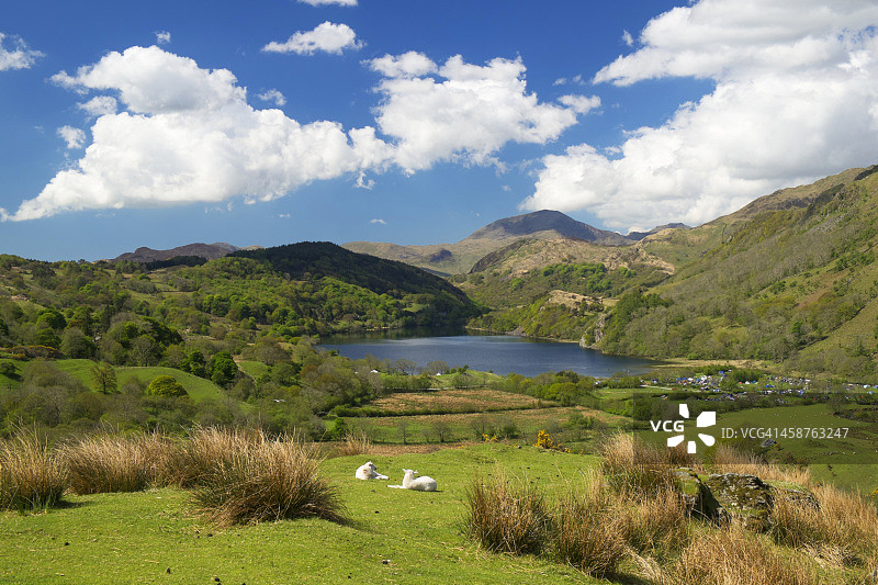 格维南特湖景色，斯诺多尼亚图片素材