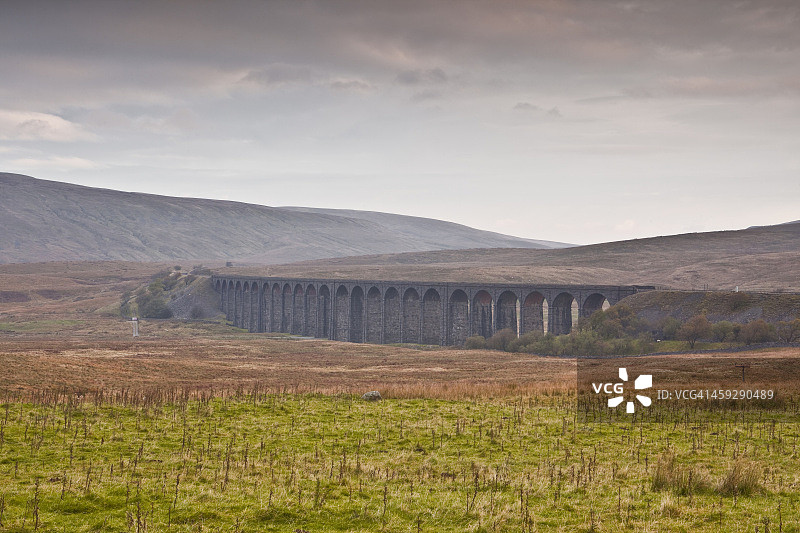 约克郡河谷的里布尔黑德高架桥图片素材