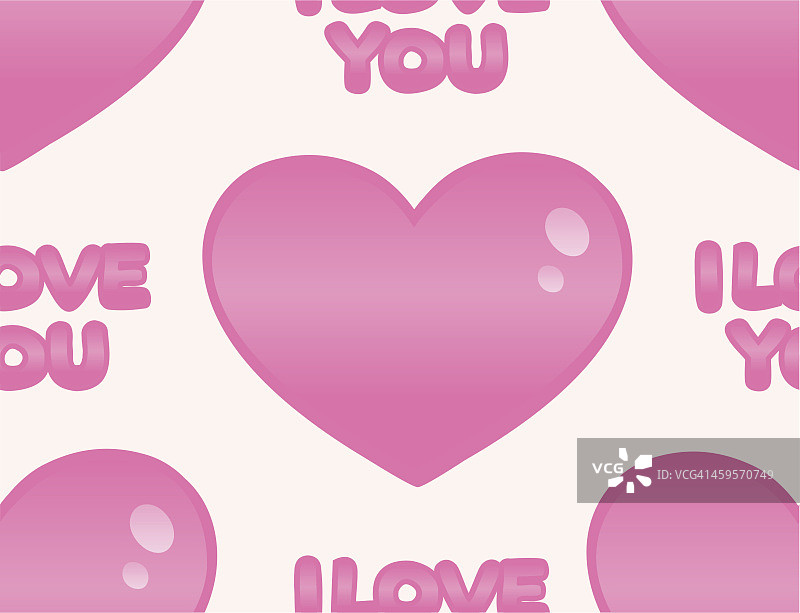 粉色爱心无缝图案图片素材