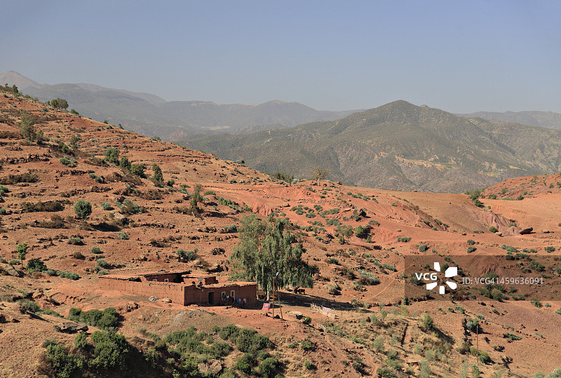 阿特拉斯山脉的柏柏尔农舍图片素材