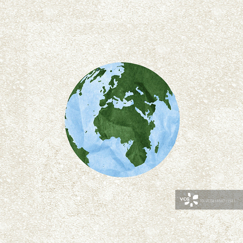 剪纸地球手图片素材
