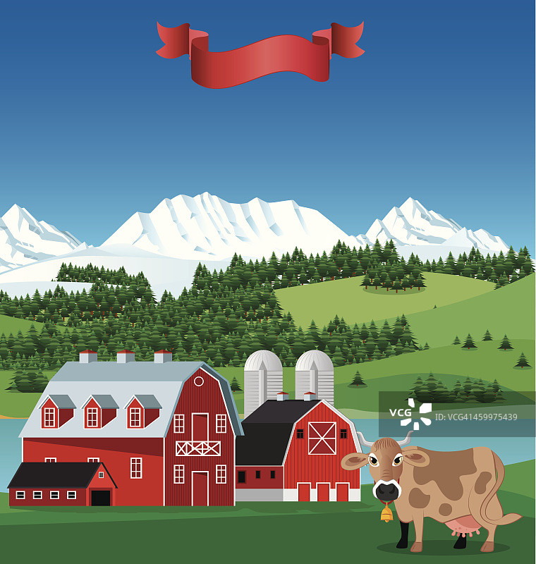 农场和奶牛图片素材