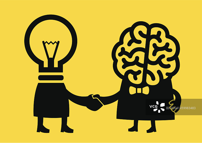 睿智合作：黄色商务概念设计图片素材