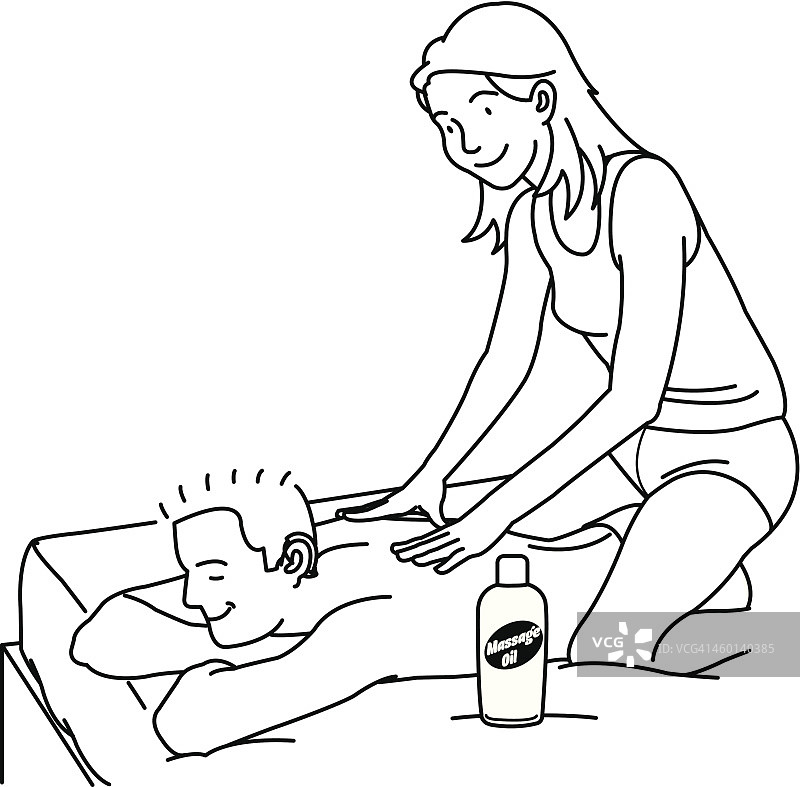 女孩正在按摩图片素材