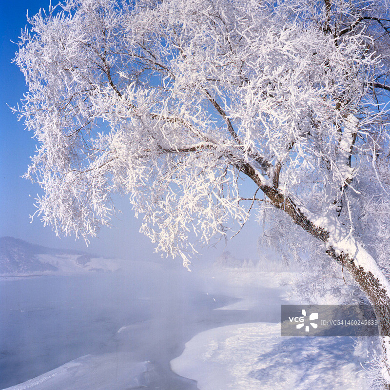 雾凇岛图片素材