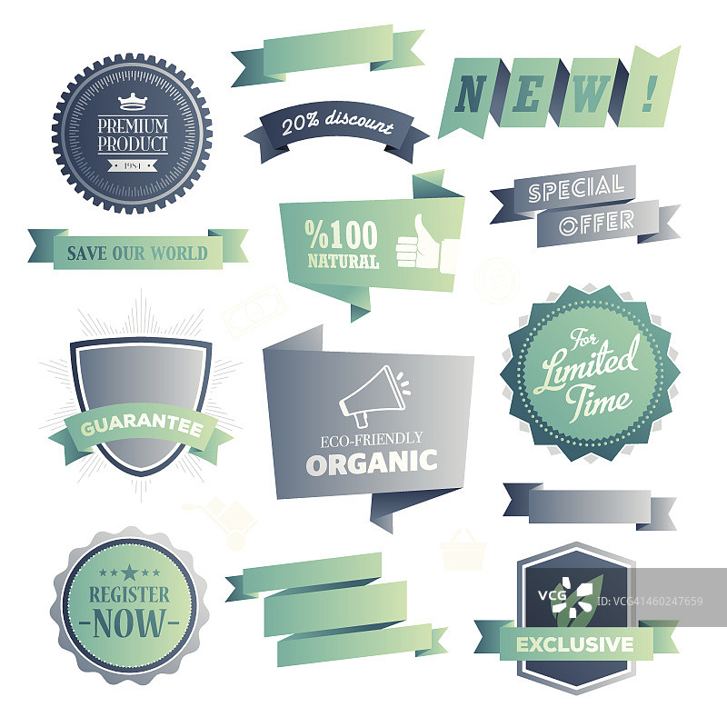 徽章banner套装图片素材