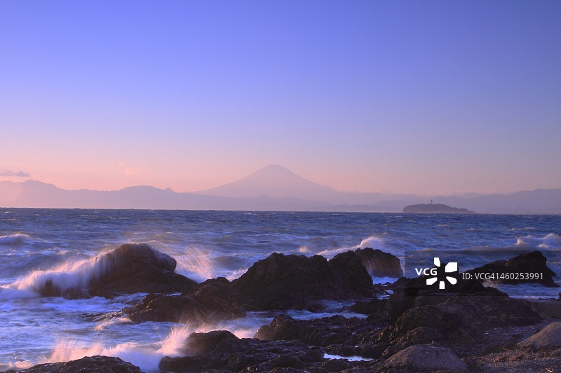 富士山和江之岛风光图片素材